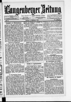 Langenberger Zeitung. 1888-1935