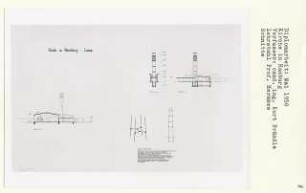 Kirche in Lurup, Hamburg-Altona (Diplomarbeit bei Bernhard Hermkes): Schnitt und Detailschnitt Glockenturm