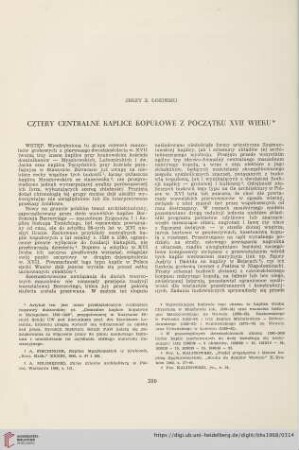 30: Cztery centralne kaplice kopułowe z początku XVII wieku