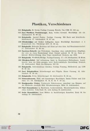 Plastiken, Verschiedenes (Nr. 553-567)