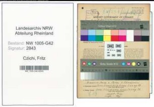 Entnazifizierung Fritz Czichi , geb. 02.01.1912 (Schneider)