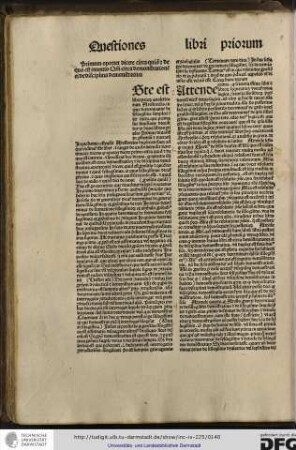 [I]ste est liber priorum analeticorum Arestotelis, in quo determinatur de syllogimso simpliciter dicto...