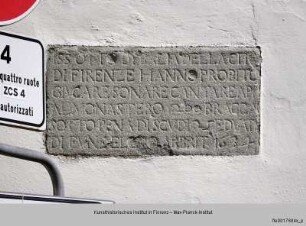 Inschrift der "Signori Otto di Guardia e Balia della città di Firenze"