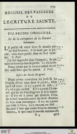 Recueil des Passages de l’ecriture sainte