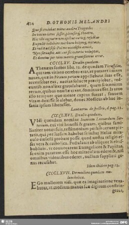 CCCCLXVII. De muliere quadam melancholica