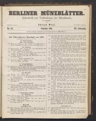 No. 126. Februar 1891