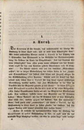 Parlamentarische Grössen, 2. Die Demokraten v. Unruh, Uhlich, Rodbertus, v. Berg, Temme, v. Kirchmann, Waldeck, Bucher, Kinkel, D'Ester, Jacoby