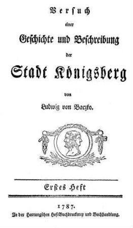 Versuch einer Geschichte und Beschreibung der Stadt Königsberg