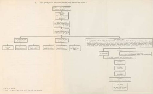 B. Albero genealogico dei Nías secondo un mito locale, trascritto da Thomas