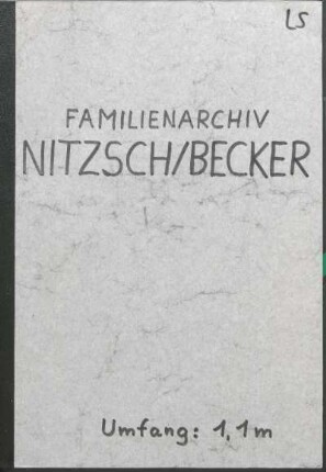 Familienarchiv Nitzsch/Becker : [Nachlässe in der Universitätsbibliothek Kiel] ; [Findbuch]