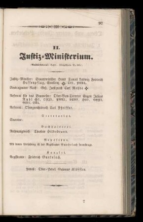 II. Justiz=Ministerium.