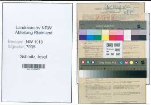 Entnazifizierung Josef Schmitz , geb. 18.01.1902 (Postschaffner)