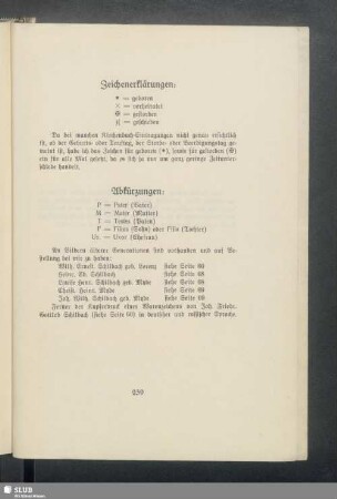 Zeichenerklärungen