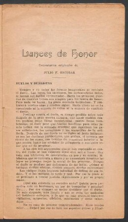 Lances de honor : Comentarios originales