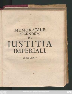 2: De Iustitia Imperiali