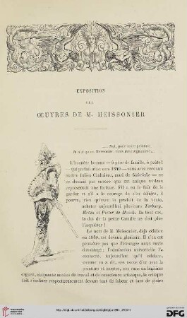2. Pér. 30.1884: Exposition des œuvres de M. Meissonier