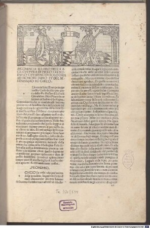 Il libro della agricultura : gewidmet Karl II. von Anjou, König von Neapel