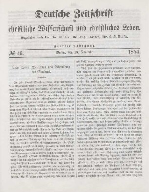 363-368 Ueber Wesen, Bedeutung und Behandlung des Glaubens : Schluß