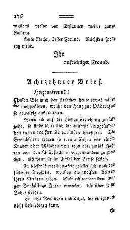 Achtzehnter Brief
