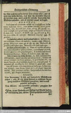 Von Anzeigung, so sich auf sonderliche Missethaten ziehen, und ist ein jeder Articul zu redlicher Anzeigung derselben Missethat gnugsam, und drauff peinlich zu fragen