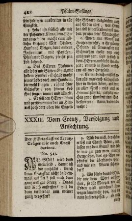 XXXIII. Vom Creutz, Verfolgung und Anfechtung.