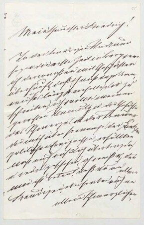 Ludwig II. von Bayern (1845 - 1886) Autographen: Brief von Ludwig II. an Fritz Brandt - BSB Autogr.Cim. Ludwig .55