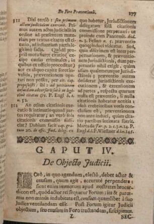 Caput IV. De Objecto Judicii.