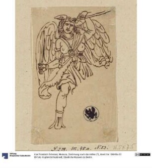 Medusa. Zeichnung nach der Antike (?)