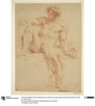 Aktstudie eines sitzenden jungen Mannes (Akademiestudie)
