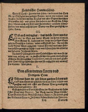I. Von allen trewen Lerern und Predigern.