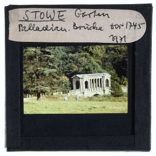 Stowe, Gartenanlage,Stowe, Palladianische Brücke : Hawkwell Field, Palladianische Brücke