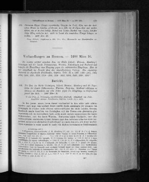 Verhandlungen zu Bremen. - 1488 März 16.