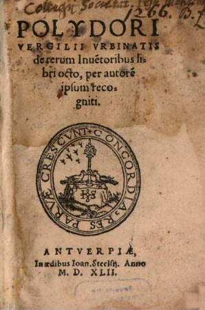De inventoribus rerum libri octo