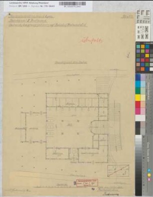 Umbau des Empfangsgebäudes auf Bahnhof Dortmund-Süd, Blatt 2: Grundriß nach dem Umbau, M. 1:100 Hge, Sknr.: 1, Fanr.: 4, Bunr.: 9