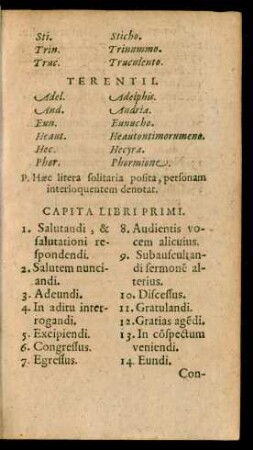 Capita Libri Primi.