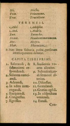 Capita Libri Primi.