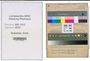 Entnazifizierung Erich Buescher , geb. 28.11.1911 (Kaplan)