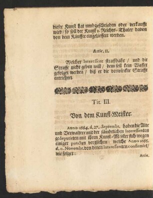 Tit. III. Von dem Kunst-Meister.