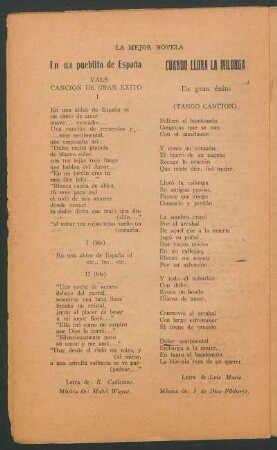 Cuando llora la milonga : De gran éxito. (Tango canción)