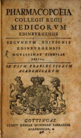Pharmacopoeia Collegii Regii Medicorum Edinburgensis