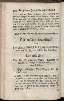 Das andere Hauptstueck, oder der andere Artikel des christlichen Glaubens, von Christo, dem Erloeser der Menschen