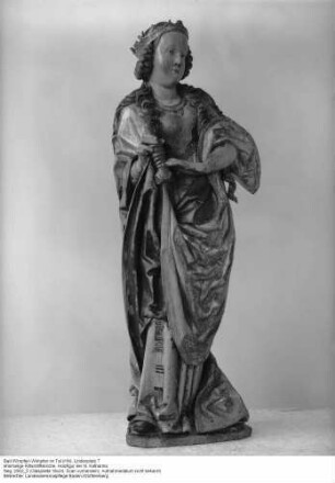 Ritterstiftskirche; Holzfigur der hl. Katharina