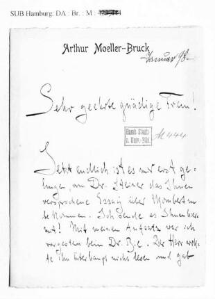 Brief an Ida Dehmel