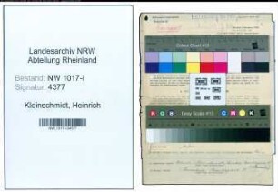 Entnazifizierung Heinrich Kleinschmidt , geb. 01.10.1887 (Inhaber)