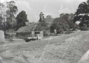 Kirche in Tzschelln : Bauwesen - Kirchen. Ort: Čelno / Tzschelln. Abriss der Fachwerkkirche aufgrund des Braunkohleabbaus