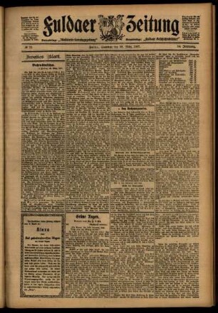 Zweite Ausgabe vom Samstag, den 30. März 1907.
