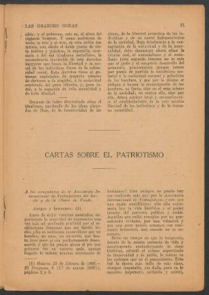 Cartas sobre el patriotismo