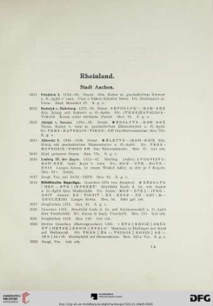 Rheinland (Nr. 3011-3647)