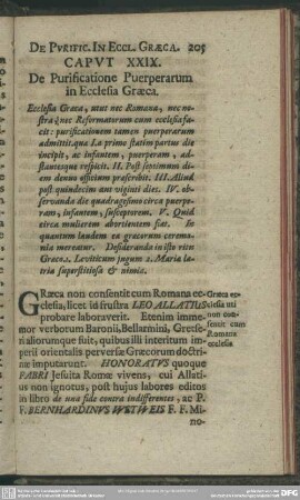 Caput XXIX. De Purificatione Puerperarum in Ecclesia Graeca
