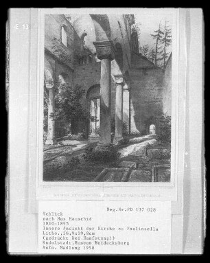 Innere Ansicht der Kirche zu Paulinzella